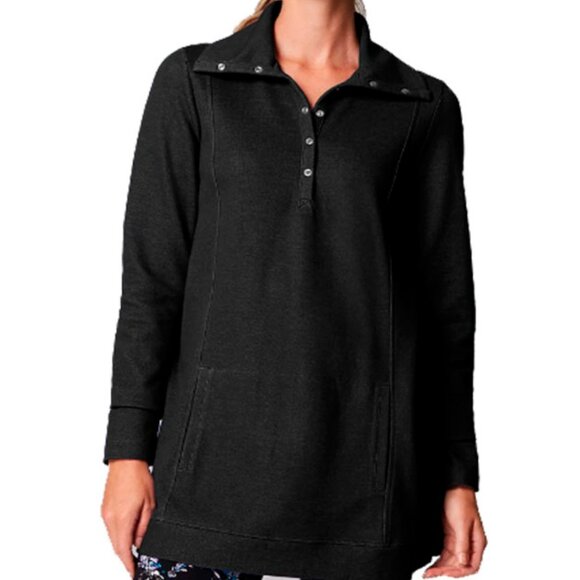 J. Jill Fit Double Knit Snap Collared Tunic Women's Size 2XL - Picture 1 of 13